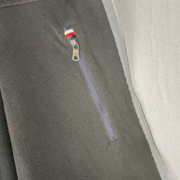 Tommy Hilfiger Jacket Men's XL Heather Gray Mock Neck Full Zip Textured Outdoor - Picture 13 of 16